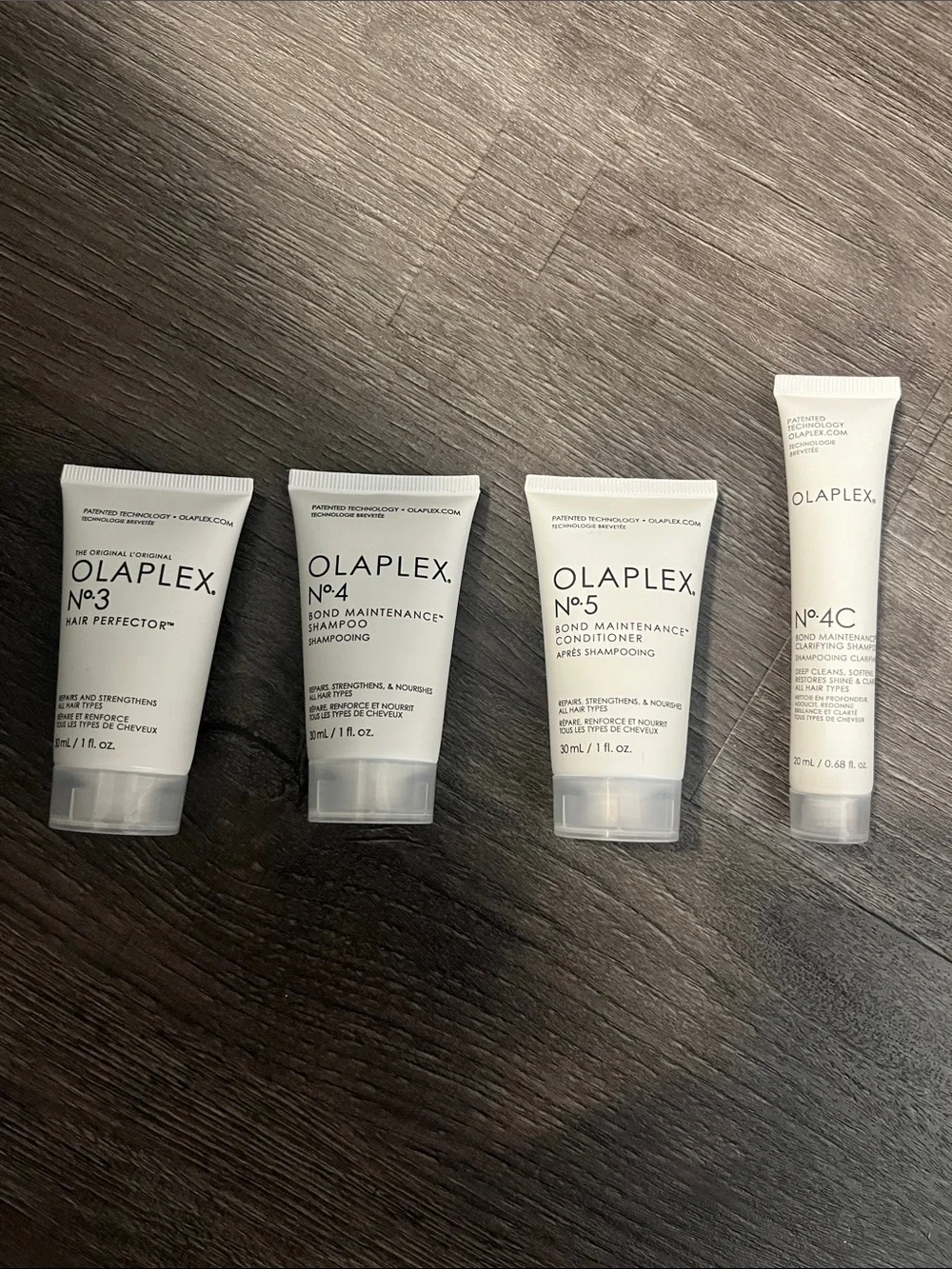 OLAPLEX Travel Size White Mini Bond Building Hair Treatments Set